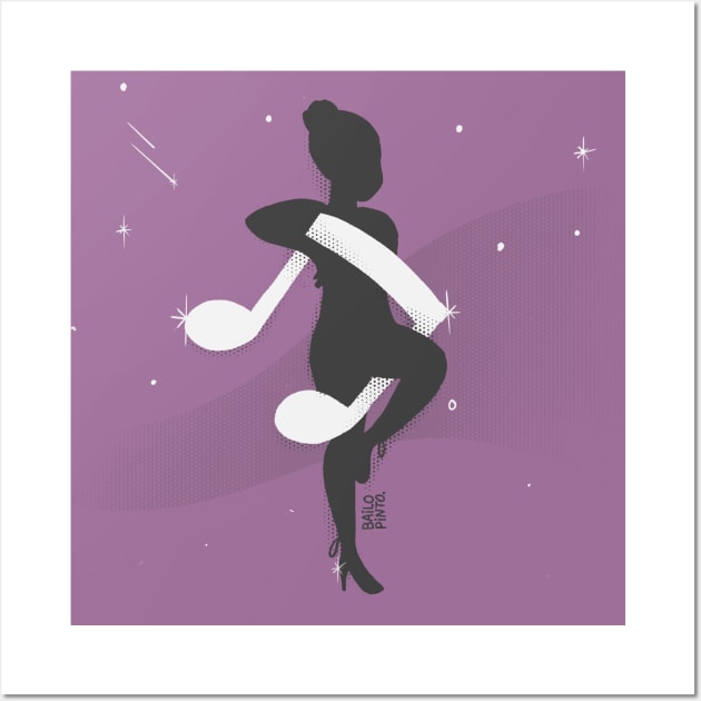 Ballerina with a note Wall Art by bailopinto